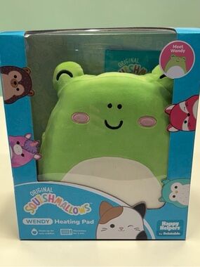 Squishmallows Green and White Wendy Frog Heating Pad